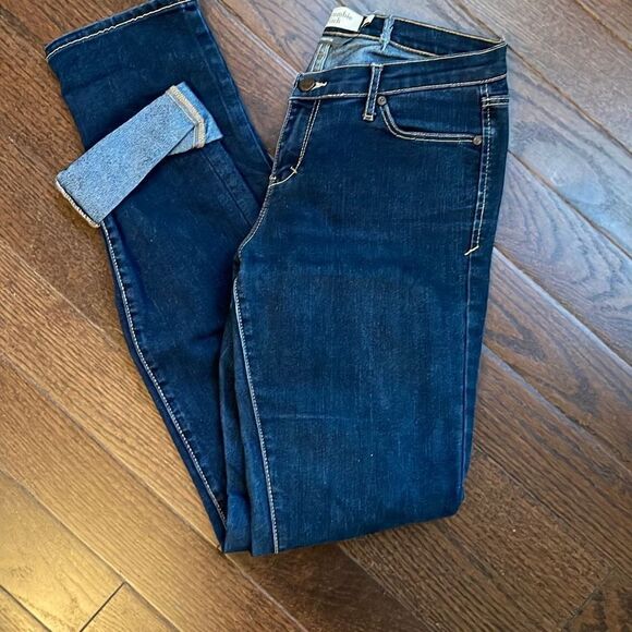 Abercrombie & Fitch Womens Erin Stretch Jeans Skinny Dark Wash Blue Size 8 Long - Picture 5 of 10